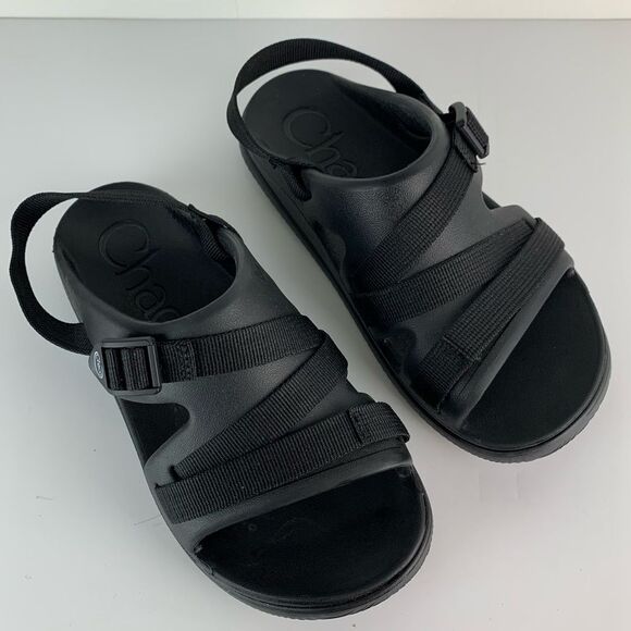 Chaco kid’s junior Black CHILLOS Sport Sandal adjustable strap size 5 - Picture 1 of 7